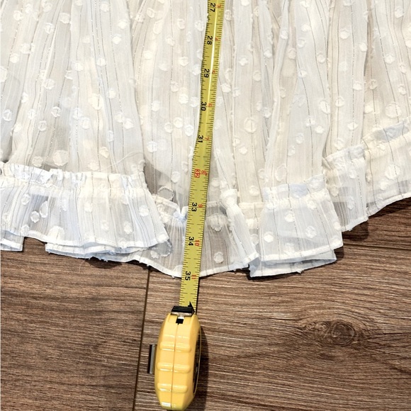 NWOT MISA Los Angeles Lilian White Lace Tiered Dress Size Large - Picture 7 of 13